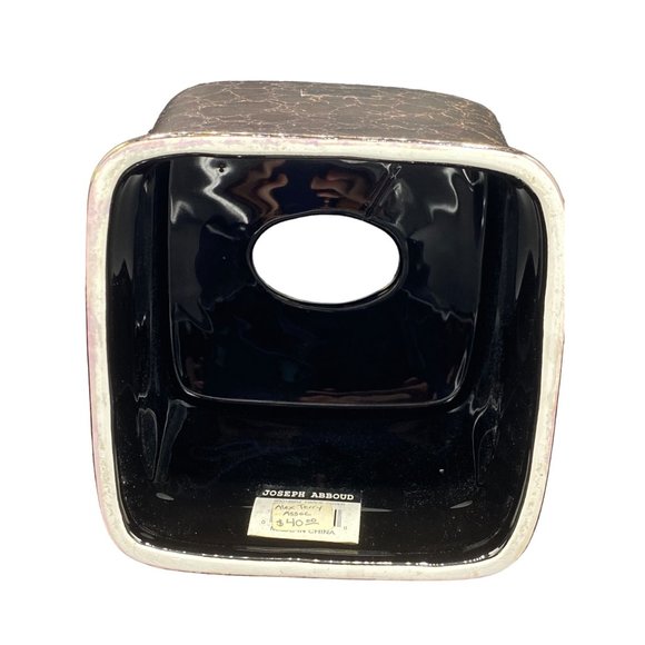 Joseph Abboud Bronze Ceramic Bathroom Set Tissue Cover Soap Dish Toothbrush Hold - Picture 9 of 16